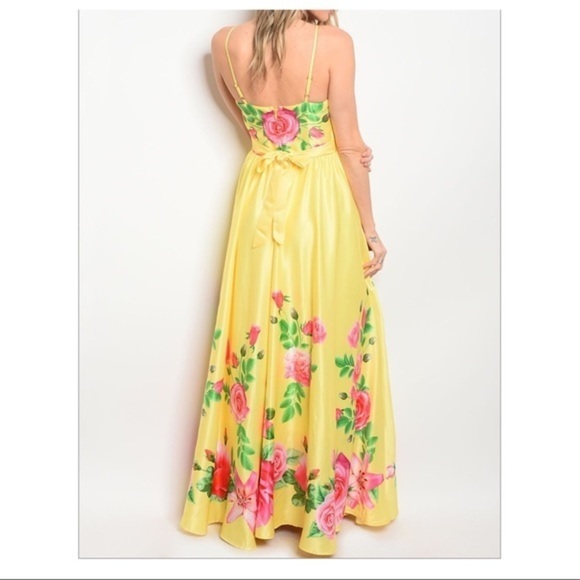 Spring Floral Maxi Dress, Party, Wedding - Picture 2 of 2